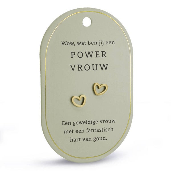 Oorbellen - goud - powervrouw