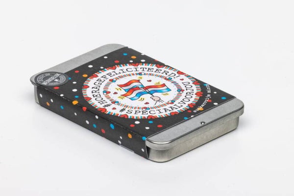 Blikje smintjes - hoera gefeliciteerd