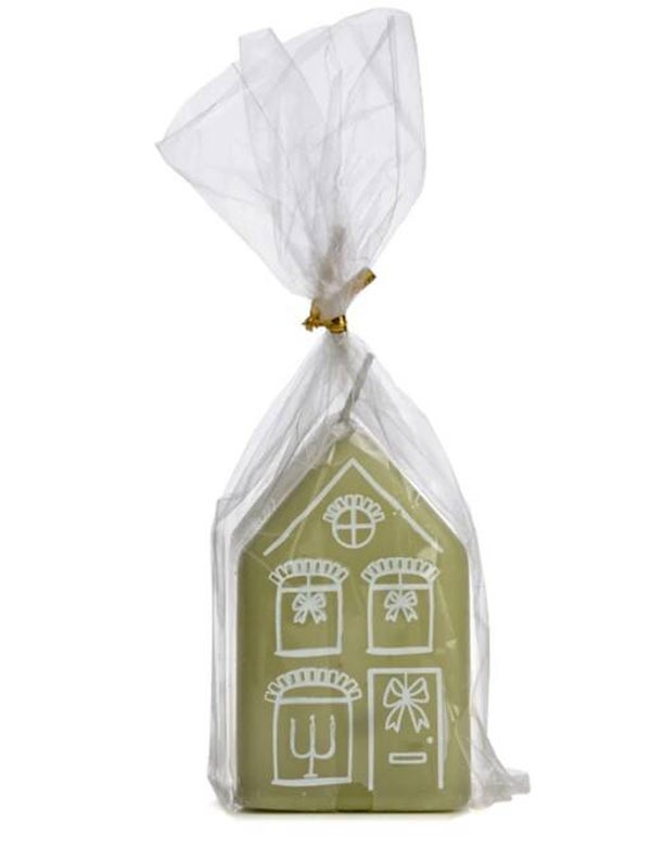 Kersthuisje kaars eucalyptus M