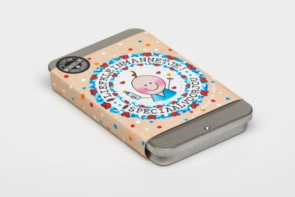 Blikje smintjes - lief klein mannetje