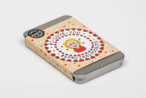 Blikje smintjes - i love you vrouw