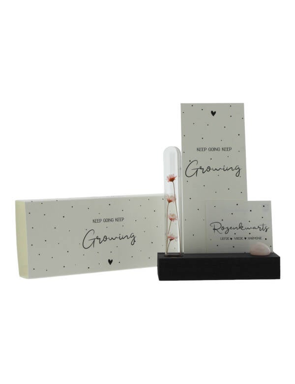 Bloemen kaarthouder - keep going keep strong