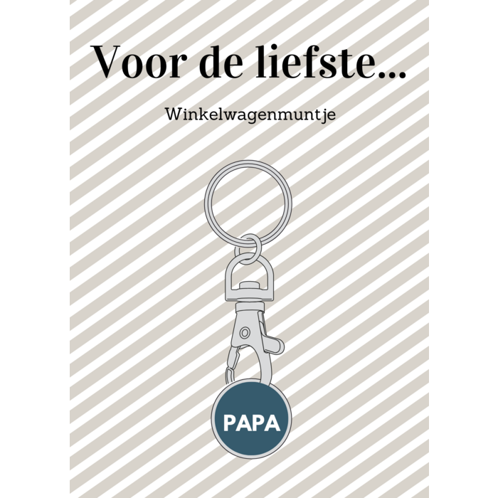 winkelwagenmuntje - voor de liefste papa