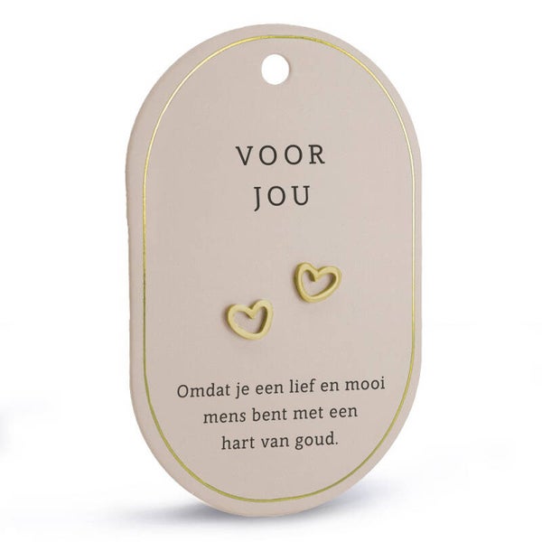 Oorbellen - goud - voor jou