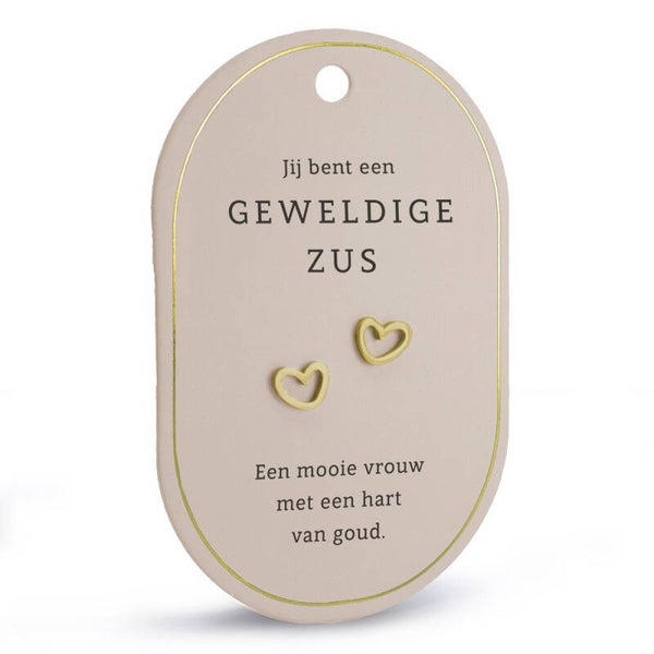Oorbellen - goud - geweldige zus