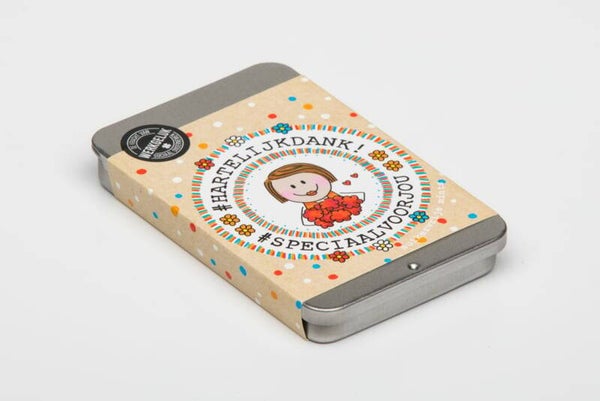 Blikje smintjes - hartelijk dank vrouw