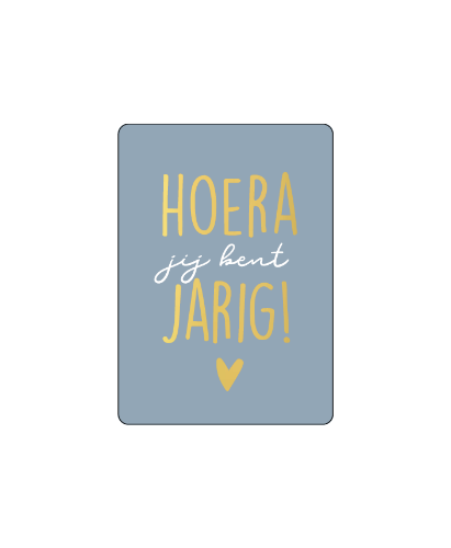 Cadeaukaart  - hoera jij bent jarig