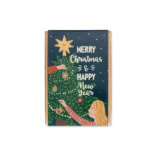 Mini gift set met 4 zaad bommetjes  - Merry Christmas & Happy New Year Tine of the Year