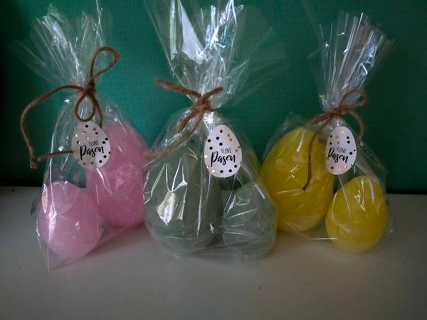 Kaars paaseieren 2 stuks