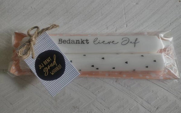 Kaarsenset - bedankt lieve juf