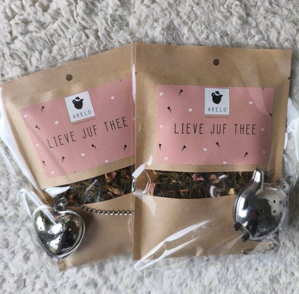 Lieve juf thee met zeefje