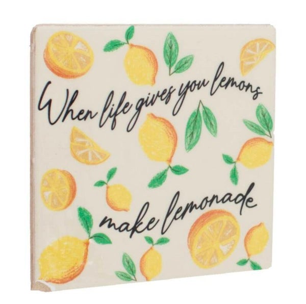 Tegeltje - when life you gives lemons make lemonade
