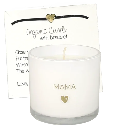 dohs kaars met wensarmbandje - mama