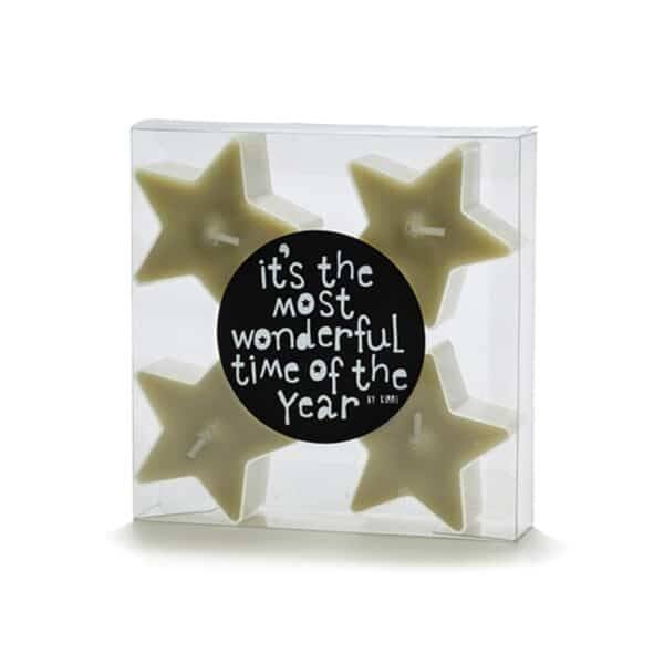 Sterren kaarsjes - pistache