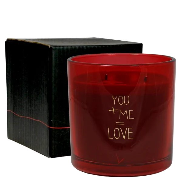 Soja kaars - you + me = love