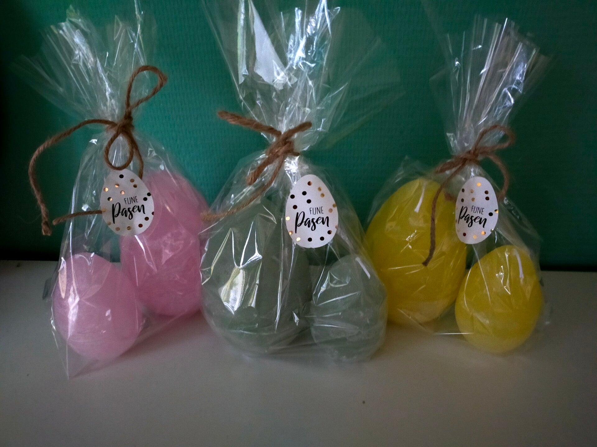 Kaars paaseieren 2 stuks