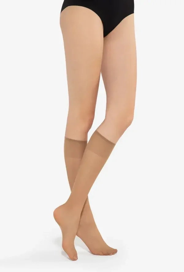 Kniekousen Beige 15 den, 2 paar