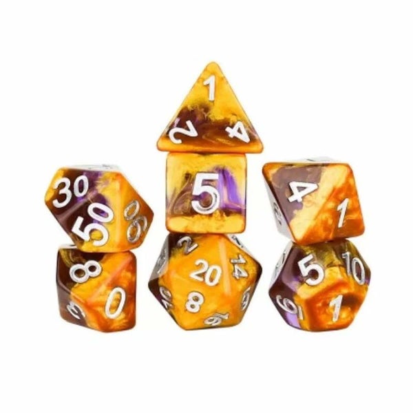 Sirius Dice – Amethyst Geode Dice Set 7