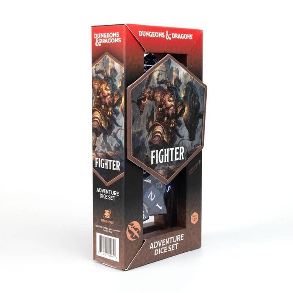 Sirius Dice – D&D Adventure Dice – Fighter – Blue