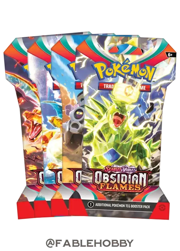 Obsidian Flames sleeved booster