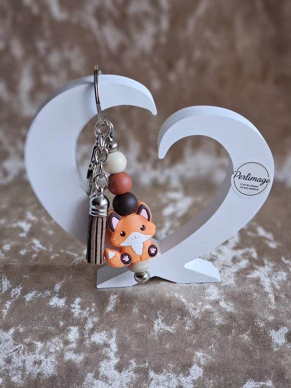 Porte-clés renard orange