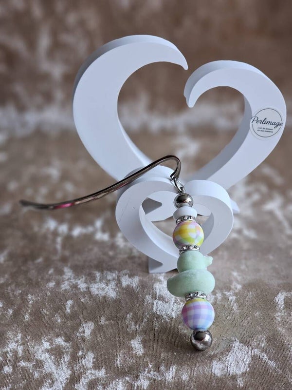 Marque-page canard pastel