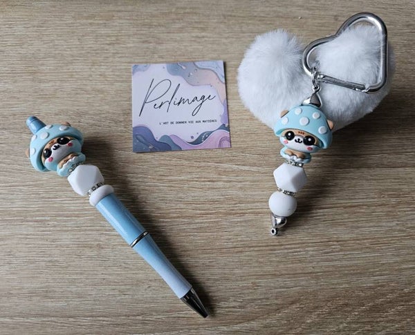 Coffret champignon tout doux bleu