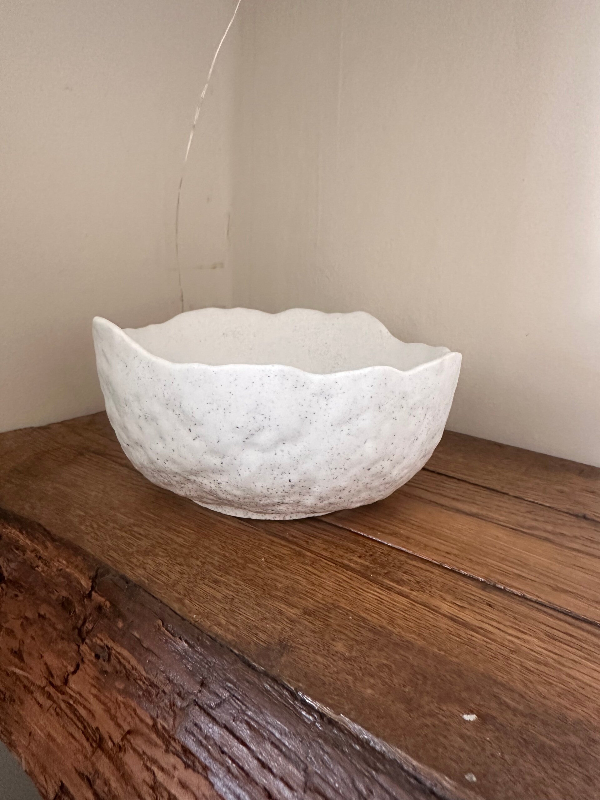 Scalloped wave bowl