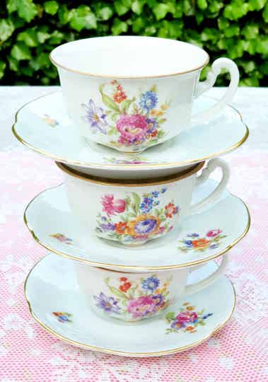 Theekop en schotel Chodziez zonnebloem