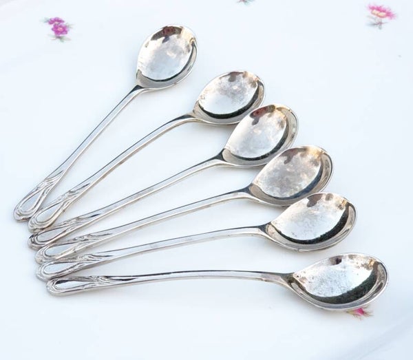 Koffielepeltjes verzilverd 1x 6 stuks