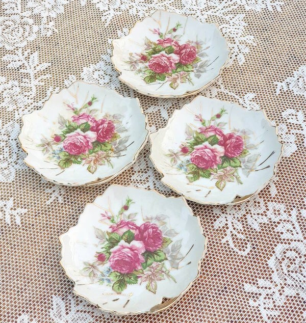 Petit-four bordjes/ theetip/ bonbonbordjes 1 setje van 4 stuks