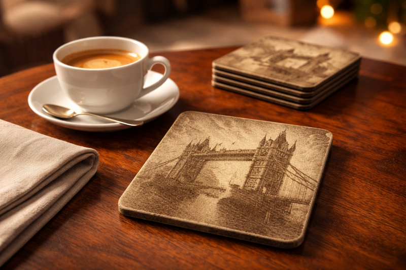 MDF Unterseretzer graviert