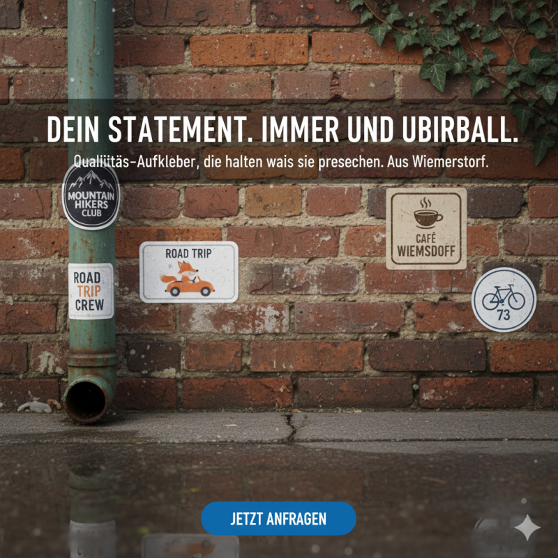 Wetterfeste Outdoor-Aufkleber von Werbetechnik Wiemersdorf