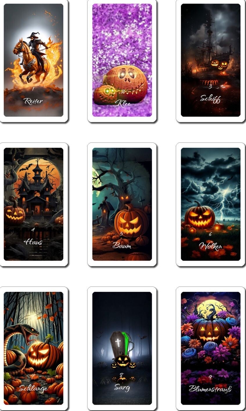 HalloweenLenormand – Karten zwischen Kürbis und Knochen