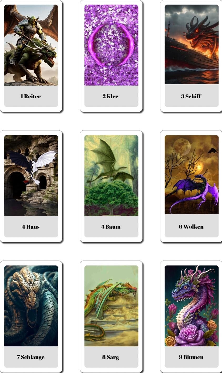Drachen-Lenormand - Drachen flüstern anders