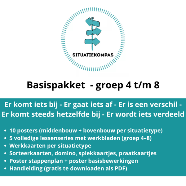 Situatiekompas Basispakket,  redactiesommen groep 4 t/m 8 | mvk-enroute.nl
