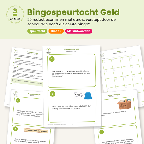 Bingo-Speurtocht - groep 5 Redactiesommen over geld