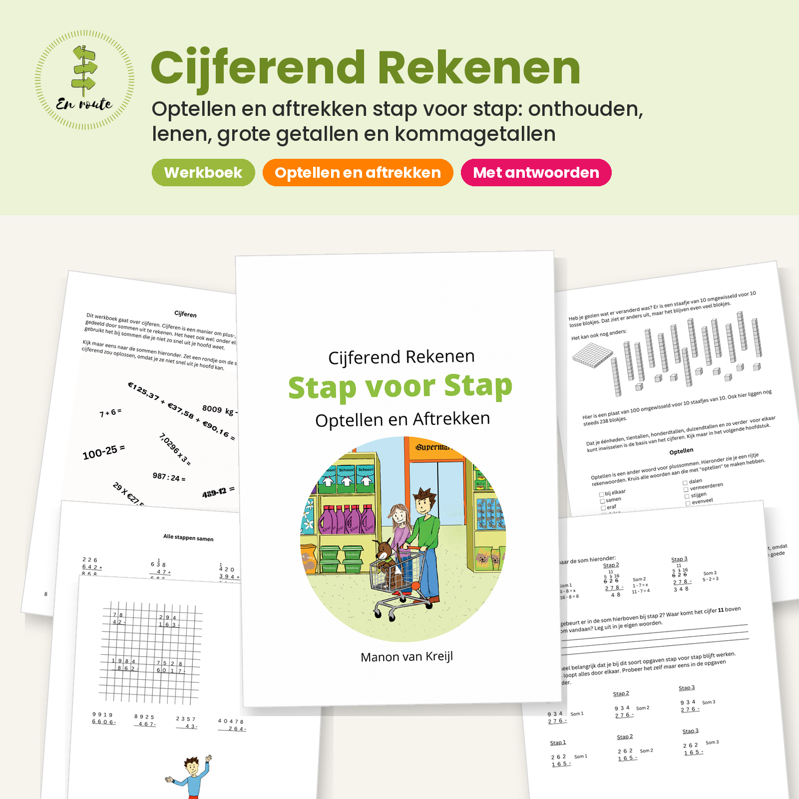 Werkboek Cijferend Rekenen Stap voor Stap Optellen en Aftrekken