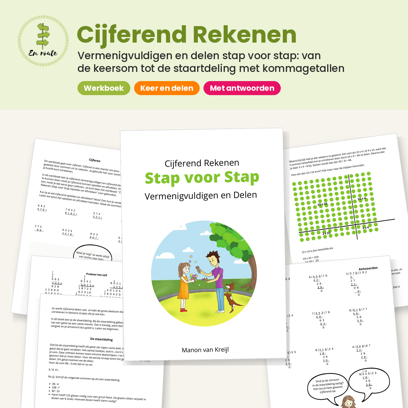 Werkboek Cijferend Rekenen Stap voor Stap Vermenigvuldigen en Delen