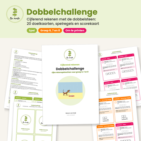 Dobbelsteen-challenge – Doelkaarten Cijferend Rekenen (groep 7/8)