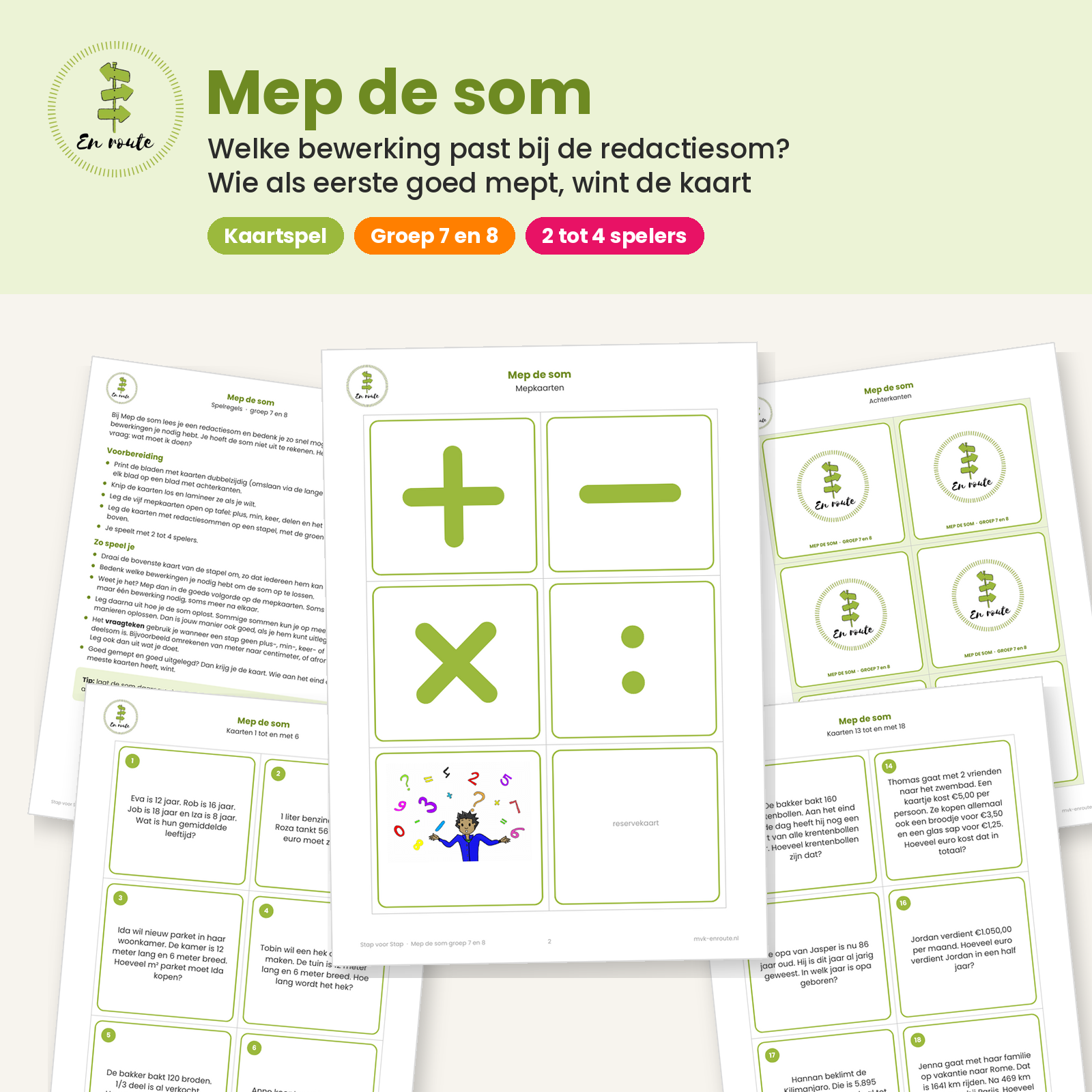 Mep de Som, redactiesommen, groep 7 en 8