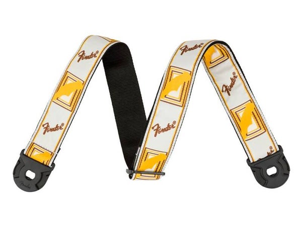 FENDER 2" guitar strap, white/yellow/brown