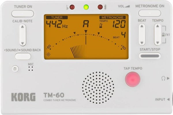 KORG TM-60 WH Combo Tuner Metronome