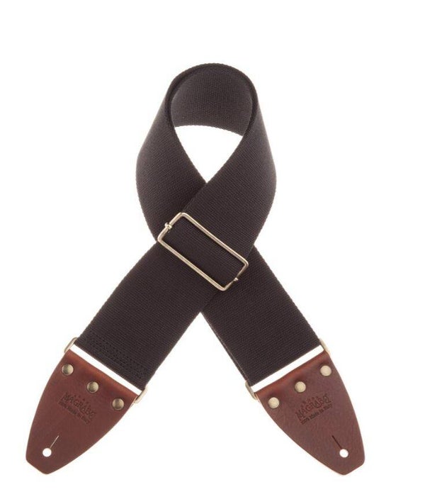 Magrabo’ Stripe SC Entry Nero 8 cm terminali Marrone fibbia Ottone