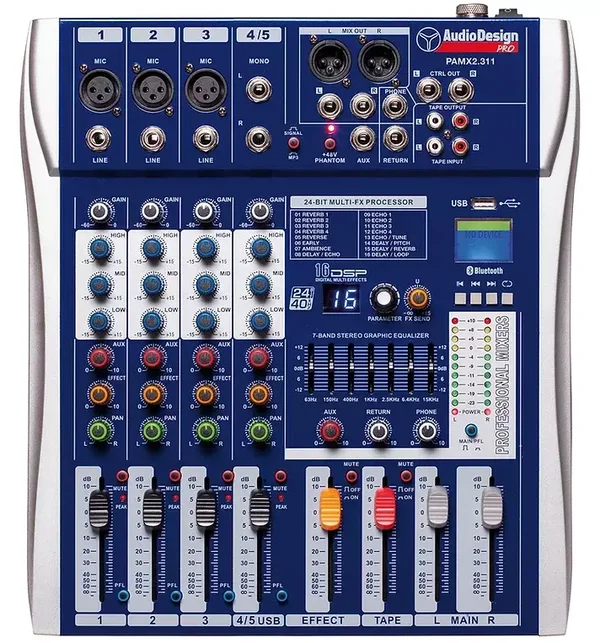 Audio Design PAMX2.311 Mixer Professionale 5 Canali