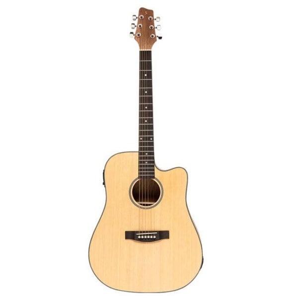 STAGG Dreadnought cutaway elettrificata natural
