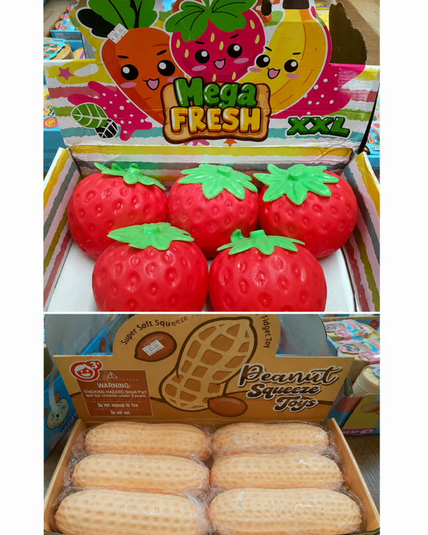 Squishy Fraise où Cacahuètes