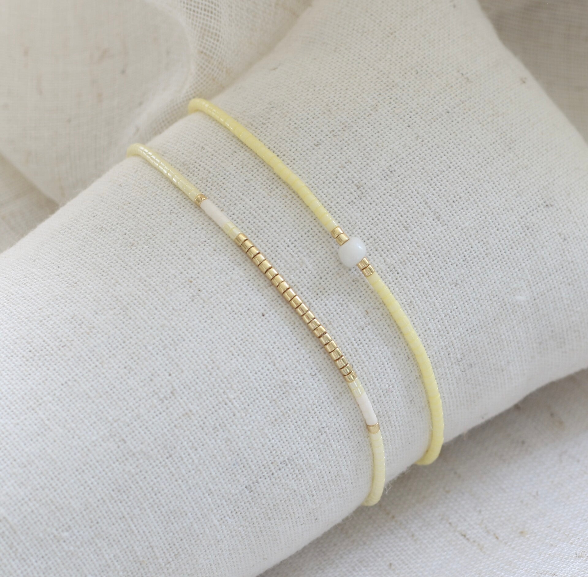 Miyuki armband setje geel