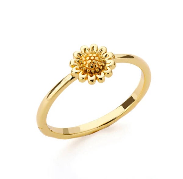 Ring bloem goud