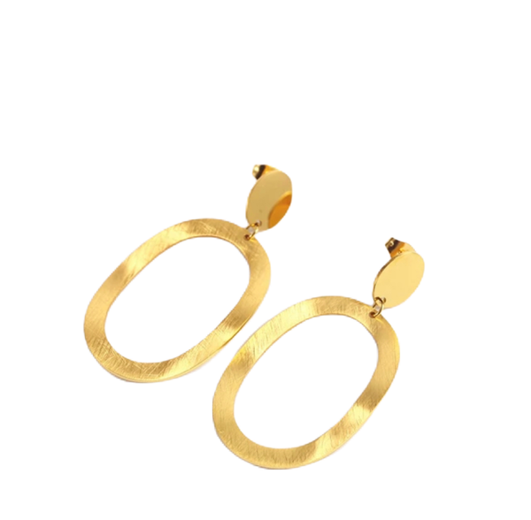 Oorbellen ovaal goud